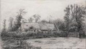 Rustic Cottage By Woodland by John Hoppner