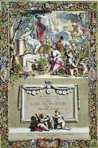 Title page from Nauwkerige Beschryving der Aard-Gewassen by Abraham Munting 1626-83