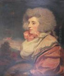 Portrait Of A Lady Seated In A Pink Dress