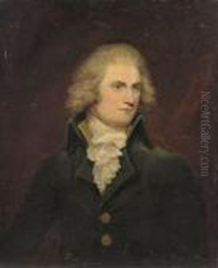 Portrait Of B. H. Malkin, 
Half-length, In A Blue Coat With Brass Buttons And A White Ruffle