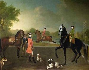Henry 10th Earl of Pembroke and his son George Augustus Lord Herbert 1759-1827 by David Morier