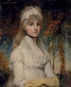 Portrait Of Charlotte Keppel (1771-1852), Half-length, In A White Dress Portrait Of Charlotte Keppel (1771-1852), Half-length, In A White Dress