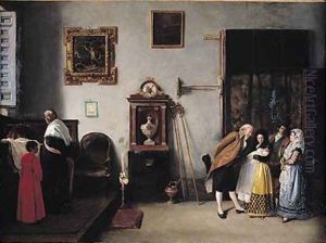 A Mass in Spain to celebrate the birth of a baby 1872 by Enrique Melida