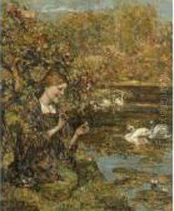 The Swans by Edward Atkinson Hornel