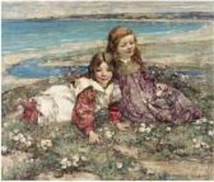 Two Young Girls On A Clifftop