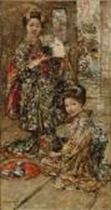 Two Japanese Beauties by Edward Atkinson Hornel
