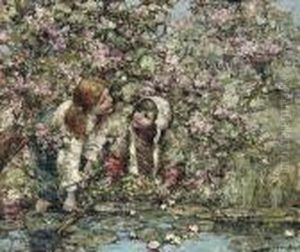 Beside The Lily Pond by Edward Atkinson Hornel