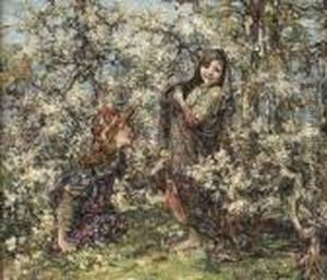 Maytime In The Orchard by Edward Atkinson Hornel