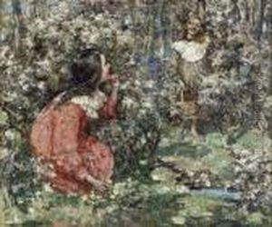 Gathering Wild Flowers by Edward Atkinson Hornel