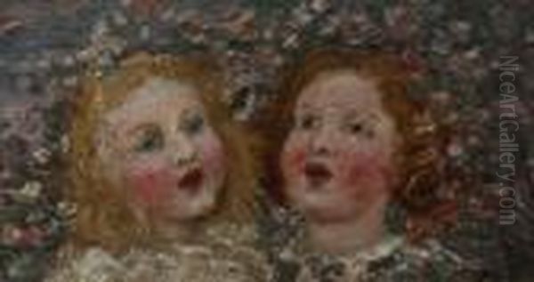 Two Girls Singing. - view 1