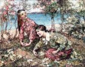 Picking Anemones Brighouse Bay by Edward Atkinson Hornel