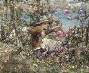 Balloons In The Woods by Edward Atkinson Hornel