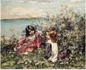 Picking Primroses By The Sea