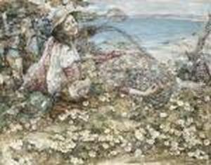 The Peacock Feather by Edward Atkinson Hornel