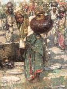 A Tamil Watercarrier by Edward Atkinson Hornel