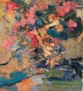 Young Girls At Play by Edward Atkinson Hornel