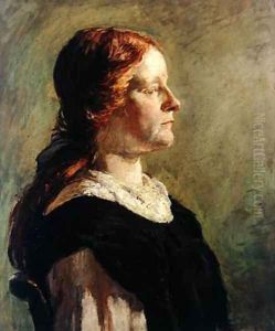 Portrait of a Girl with Red Hair 1908 by Donald Graeme MacLaren