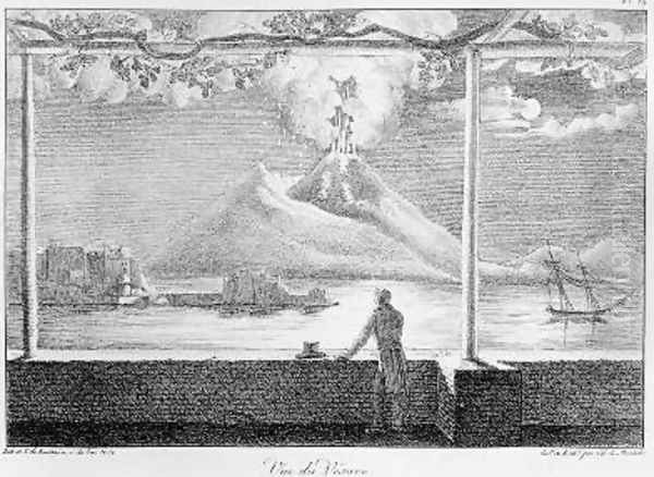 View of Vesuvius from Receuil des cartes et des vues du voyage en Amerique en Italie en Sicile et en Egypt fait pendant les annees 1816-21 - view 1