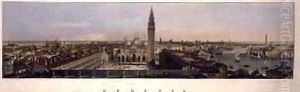 View of St Marks Square Venice by Majocchi, P.