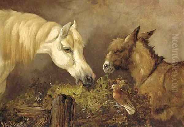 A horse, donkey, and a dove - view 1