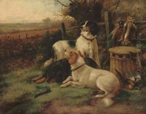 Setters with the day's bag by John Morris