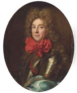 Portrait of a gentleman, bust-length, in armour and a red neckerchief, traditionally identified as the Duc de Ventadour