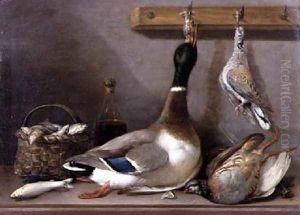 Still Life of Game and Fishes 1815 by Bartolome Montalbo