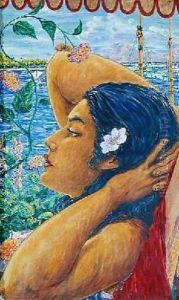 Vahine Tahiti 1920 by Octave Morillot