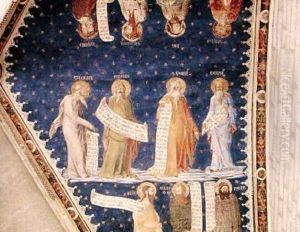 The Prophets Ezekiel Jeremiah Isaiah and Moses from La Salle de la Grande Audience by di Giovanetto da Viterbo Matteo