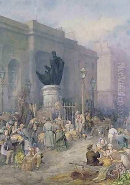 Market Morning Birmingham 1876 - view 1