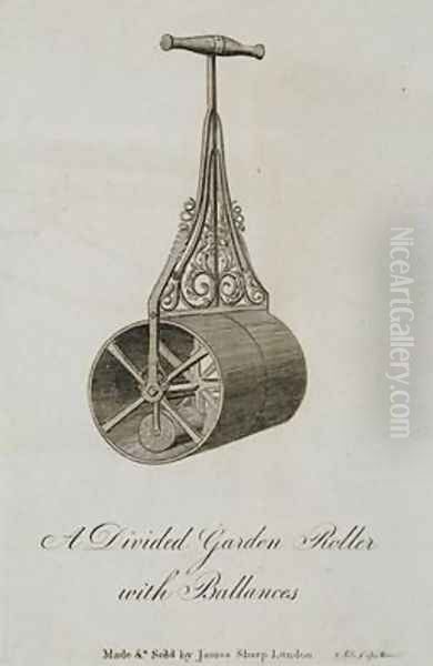Garden roller with divided barrel and balances 1773 - view 1