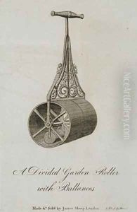 Garden roller with divided barrel and balances 1773
