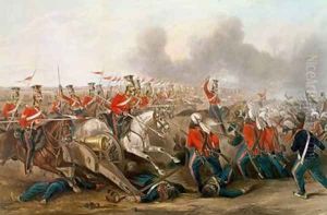 Charge of the 16th Queens Own Lancers at the battle of Aliwal 1846