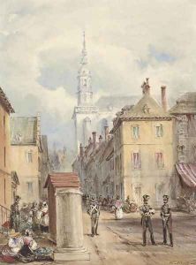 Grande Place, Mons with the Church of Elizabeth by Henry Martens