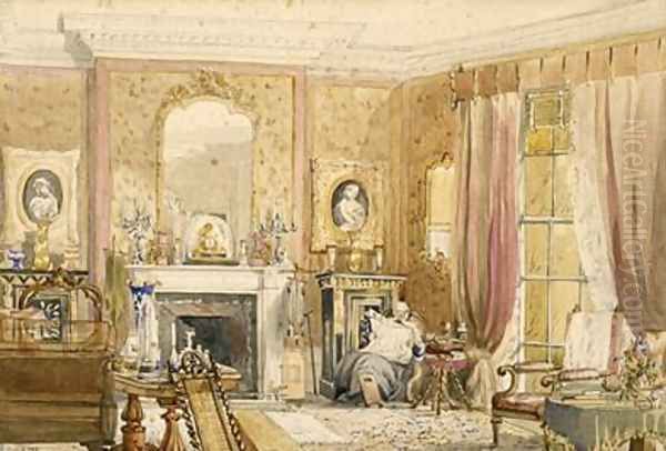 Drawing Room at Bryn Glas Monmouthshire 1871 - view 1