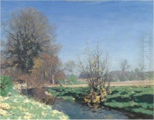 Summertime River Landscape by George Houston