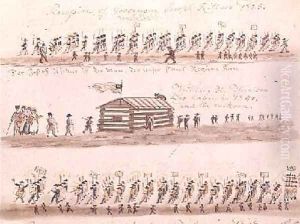 Three sketches depicting events in American history by Lewis Miller