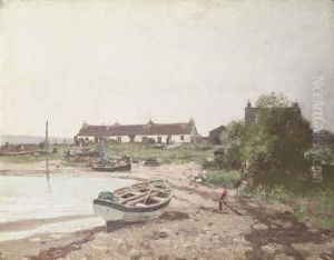 Cottages On The Bank Of Loch Fyne by George Houston