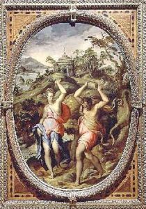 Deucalion and Pyrrha 1572 by Andrea di Mariotto del Minga