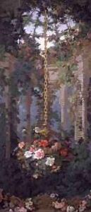 The Garden of Armida wallpaper design 1854 by Eduard Muller