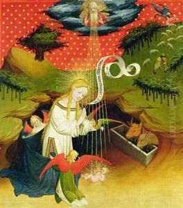 The Nativity panel from the St Thomas Altar from St Johns Church Hamburg begun in 1424 The Nativity panel from the St Thomas Altar from St Johns Church Hamburg begun in 1424
