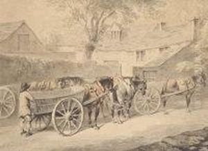 Horses And Carts by Samuel Howitt