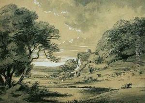Landscape with a Cottage by a River by Thomas Monro