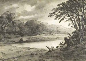 Lake Scene by Thomas Monro