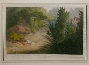 The Ganges Breaking Its Banks... And A Rhinoceros Hunted By Wildelephants