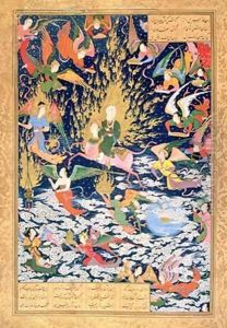 Ascent of the Prophet Muhammad to Heaven by Aqa Mirak