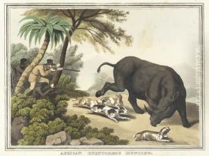 African Rhinoceros Hunting by Samuel Howitt