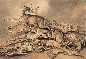 La Chasse Au Cerf by Samuel Howitt
