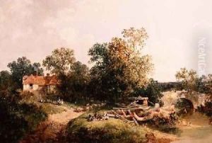 Children by a Stream by Gordon Arthur Meadows