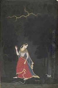 The Heroine Who Goes to Meet Her Lover at an Appointed Place by Mola Ram